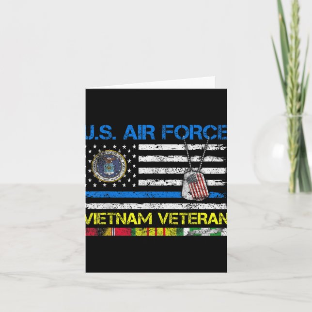 Men U.s Air Force Vietnam Veteran, Usaf Veteran Fl Card (Front)