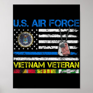 Men U.s Air Force Vietnam Veteran, Usaf Veteran Fl Poster