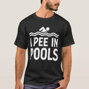Men Vacation Sarcastic Sayings I Pee In Pools Kids T-Shirt