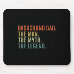 Men Vintage Dog Dad Man Myth Legend Shirt, Dachshu Mouse Mat