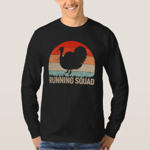 Men Vintage Thanksgiving Running Squad Turkey Wom T-Shirt