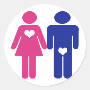 Men VS Women Classic Round Sticker