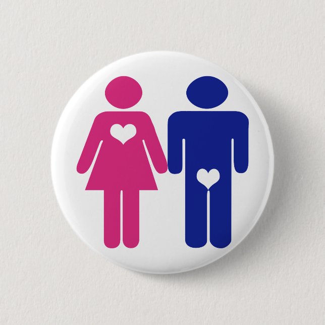 Men VS Women Novelty Fun Buttons (Front)