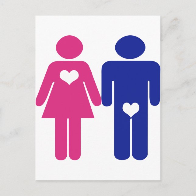 Men VS Women Postcard (Front)