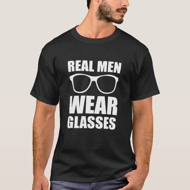 Men Wear Glasses Gentlemen T-Shirt (Front)