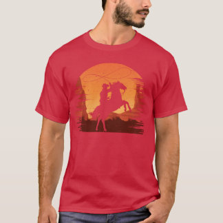 Men Western Cowboy Horse Riding funny T-Shirt