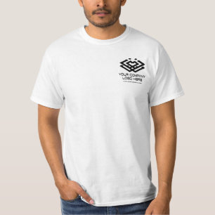 Men White Value T-Shirt with Custom Company Logo