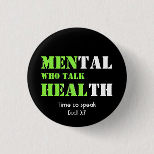 MEN WHO TALK HEAL Custom Text Mental Health 3 Cm Round Badge