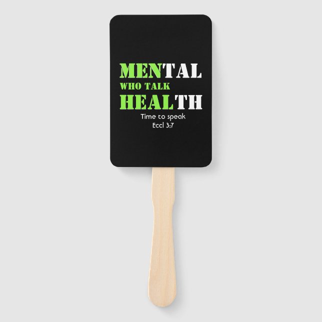 MEN WHO TALK HEAL Mens Mental Health Hand Fan (Front)