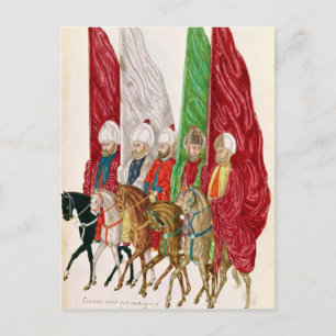 Men with Standards Following the Seigneur to Postcard