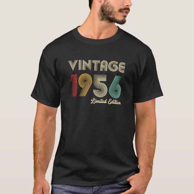 Men Women 70 Years Old 1956 70th Classic Birthday T-Shirt (Front)