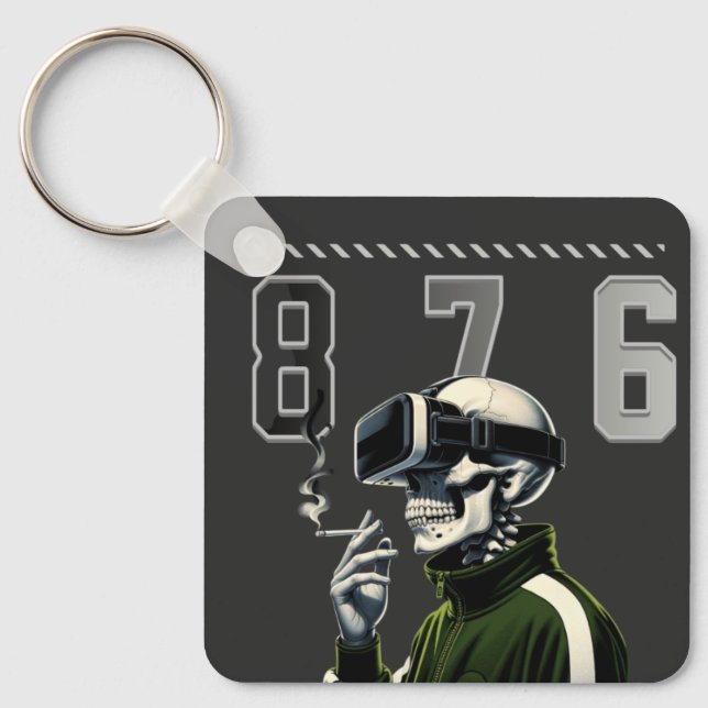 Men/Women 876 LESSONS LEARN Keychain (Front)