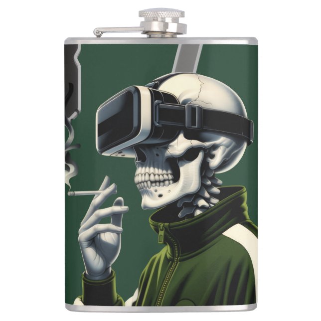 Men/Women 876 LESSONS LEARN Vinyl Wrapped Flask (Front)