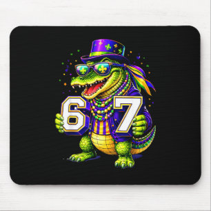Men Women Alligator Six Seven 67 Mardi Mouse Mat