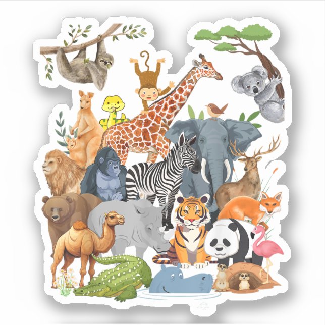 Men Women and Kids Wildlife Zoo Day Party Cute 22  (Front)