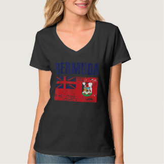 Men Women Bermuda National Pride Distress Bermuda T-Shirt