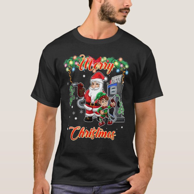 Men Women  Christmas Outfit Santa T-Shirt (Front)