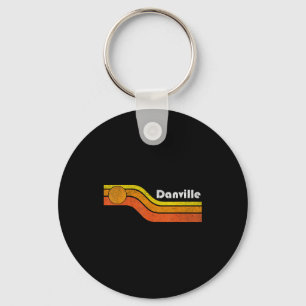 Men Women Danville Vintage 70s 80s Retro Key Ring