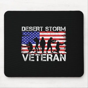 Men Women Desert Shield Vet Desert Storm Veteran Mouse Mat