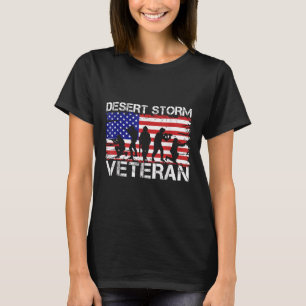 Men Women Desert Shield Vet Desert Storm Veteran  T-Shirt