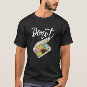Men Women Distressed Box of Doughnuts Sprinkle Dou T-Shirt