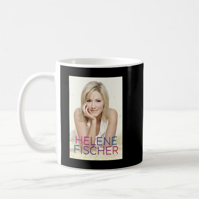 Men Women  Famous Helene Beautiful Fischer Female  Coffee Mug (Left)