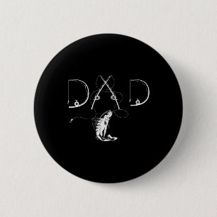 Men Women Fisherman Dad Fishing Enthusiast Fish Lo 6 Cm Round Badge