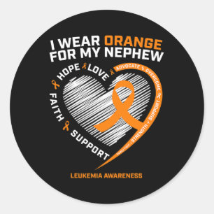 Men Women Gifts Leukaemia Awareness Nephew Leukem Classic Round Sticker