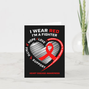 Men Women Gifts Warrior Red Fighter Heart Disease Card