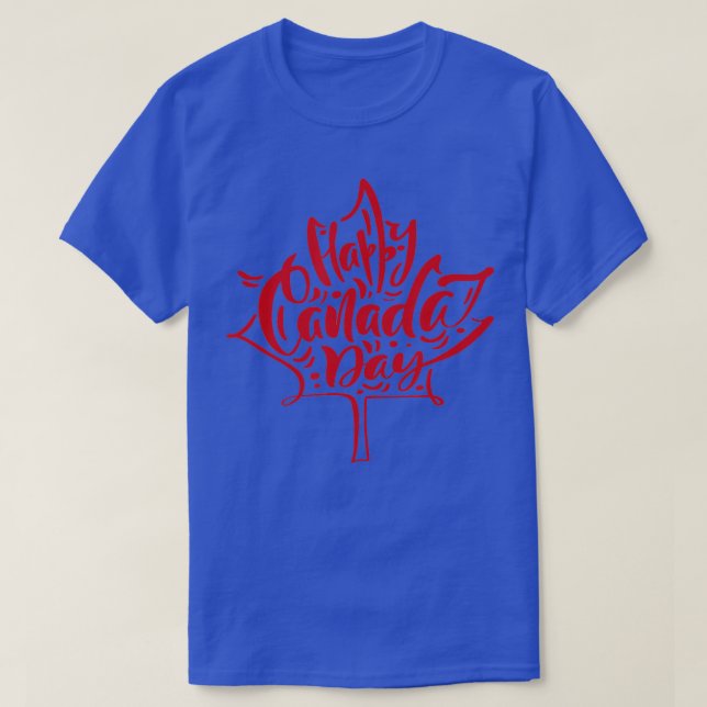 Men Women Happy Canada Day Design Maple Leaf Canad T-Shirt (Design Front)
