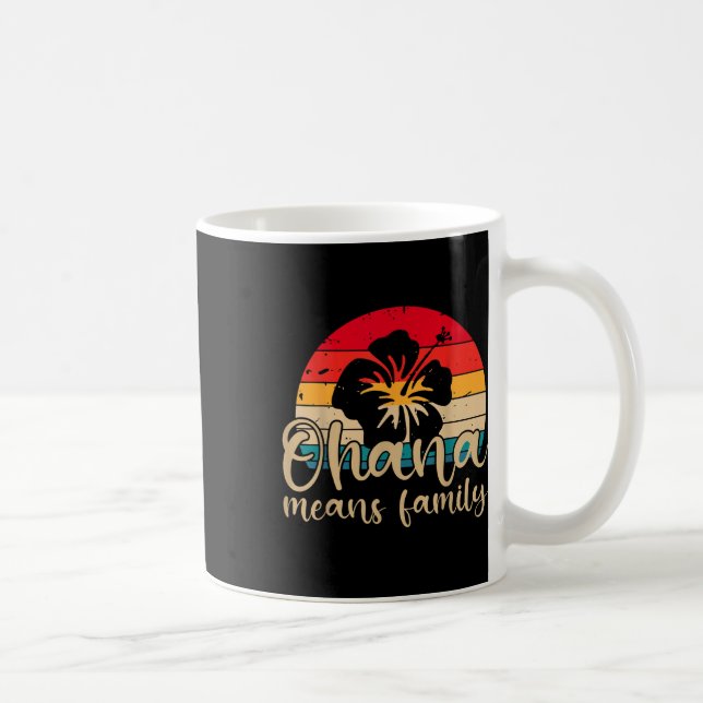 Men Women Hawaiian Ohana Means Family Summer Beach Coffee Mug (Right)