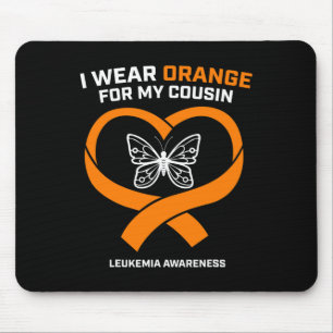 Men Women I Wear Orange For My Cousin Leukaemia Aw Mouse Mat