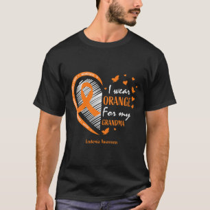 Men Women I Wear Orange For My Grandma Leukemia Aw T-Shirt