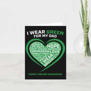 Men Women Kids Gifts Dad Kidney Transplant Disease Card