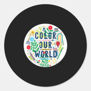Men Women Kids Summer Reading Program 2025 Colour Classic Round Sticker