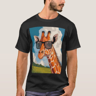 Men Women Kids Zebra With Sunglasses Wildlife Zoo T-Shirt