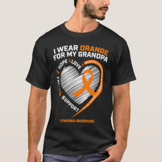 Men Women Leukaemia Awareness Grandpa Leukaemia T-Shirt