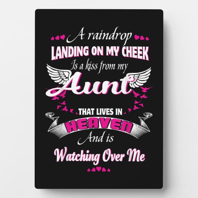 Men Women Loss Aunt In Loving Memorial My Aunt Plaque (Front)