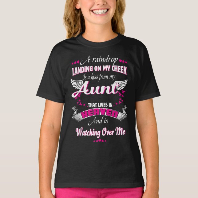 Men Women Loss Aunt In Loving Memorial My Aunt T-Shirt (Front)