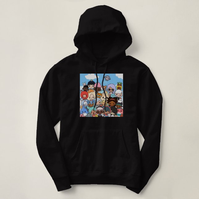 Men Women Manga Toca Boca Anime Graphic For Fans Hoodie (Design Front)