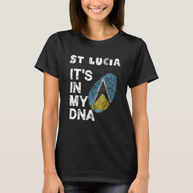 Men Women National It's In My Dna Fingerprint St L T-Shirt (Front)