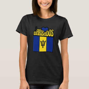 Men Women Proud Barbados Flag Map Barbados Souveni T-Shirt