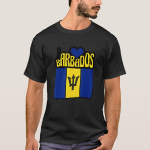Men Women Proud Barbados Flag Map Barbados Souveni T-Shirt