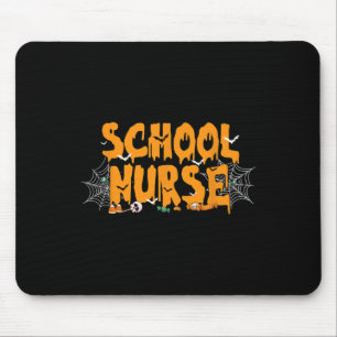 Men Women Spooky Halloween School Nurse Registered Mouse Mat