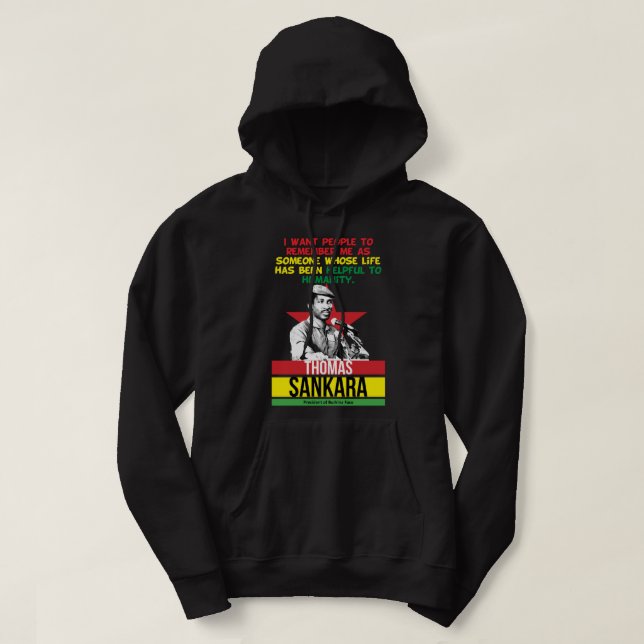 Men Women Thomas Africanist Sankara Graphic For Fa Hoodie (Design Front)