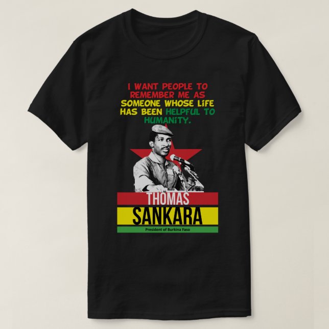 Men Women Thomas Africanist Sankara Graphic For Fa T-Shirt (Design Front)