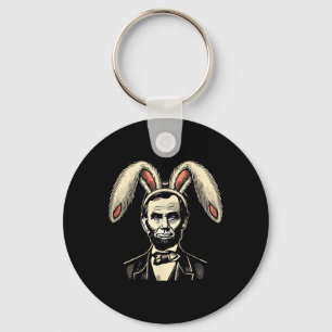 Men Women Vintage Easter Bunny Costume Abraham Lin Key Ring