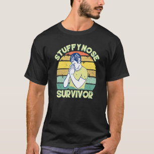 men women Vintage Stuffy Nose Survivor Fall Flu T-Shirt