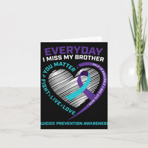 Men Women You Prevention Brother Suicide Awareness Card