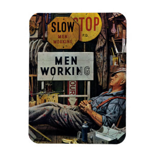 Men Working Magnet